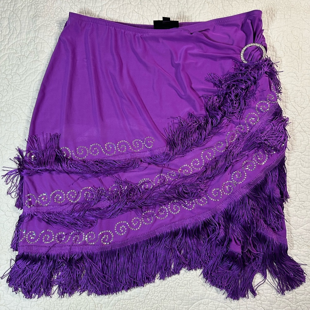 Dance America | Purple Skirt | Embellished with Swarovski Crystals | Size XL
